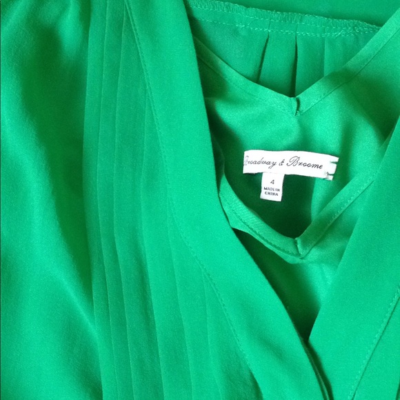 Madewell green silk shirt dress size 4 - Picture 2 of 4